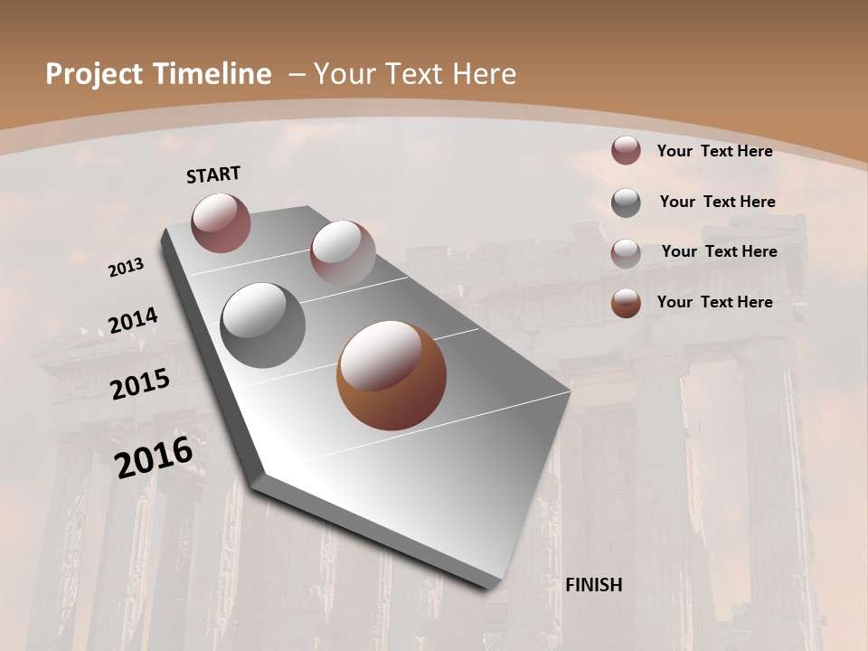 Greece Temple Cloud PowerPoint Template