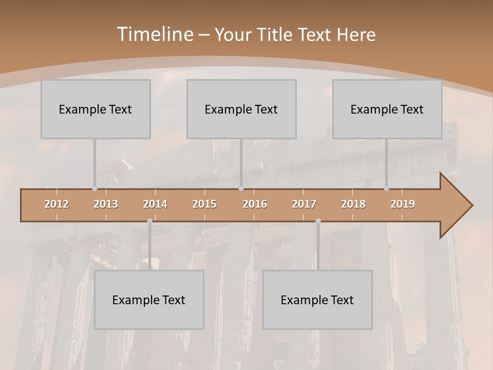 Greece Temple Cloud PowerPoint Template