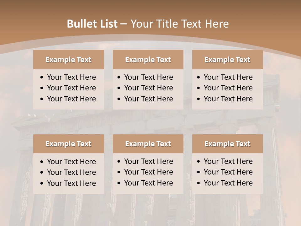 Greece Temple Cloud PowerPoint Template