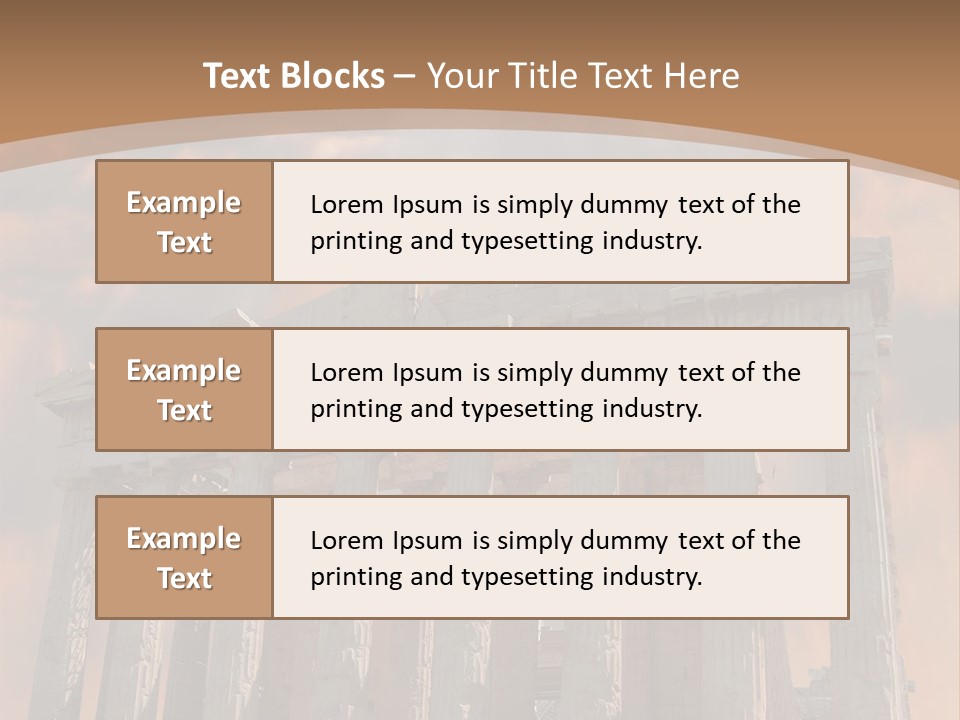 Greece Temple Cloud PowerPoint Template