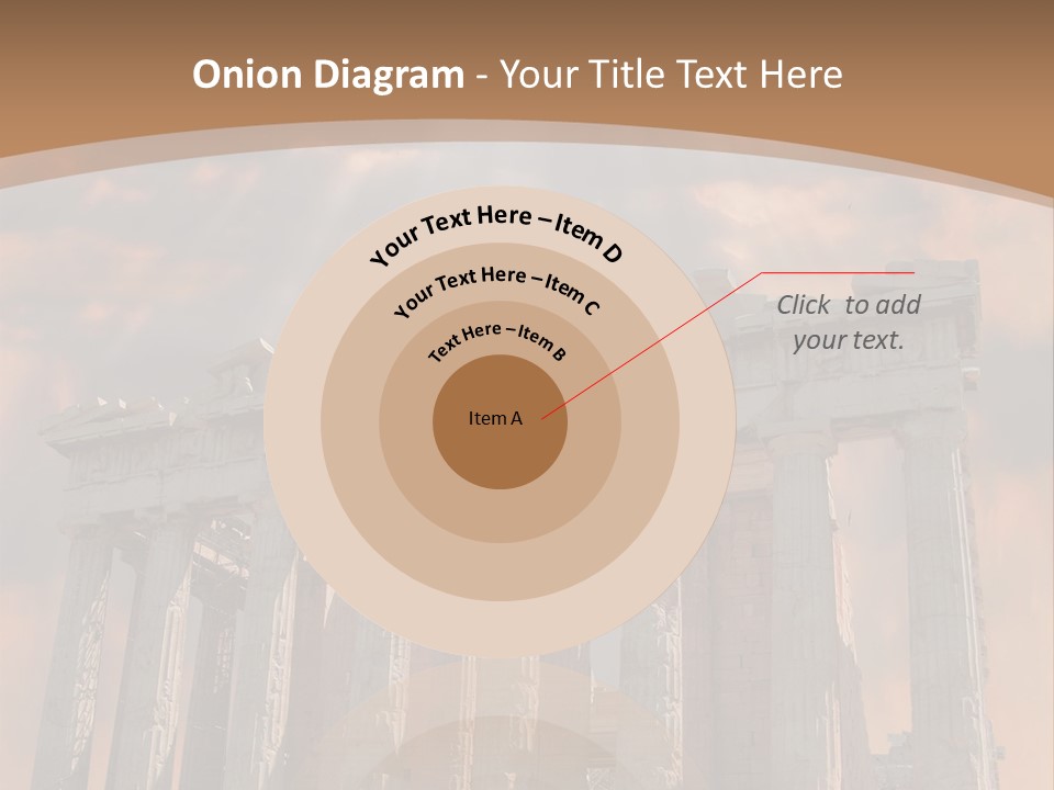 Greece Temple Cloud PowerPoint Template