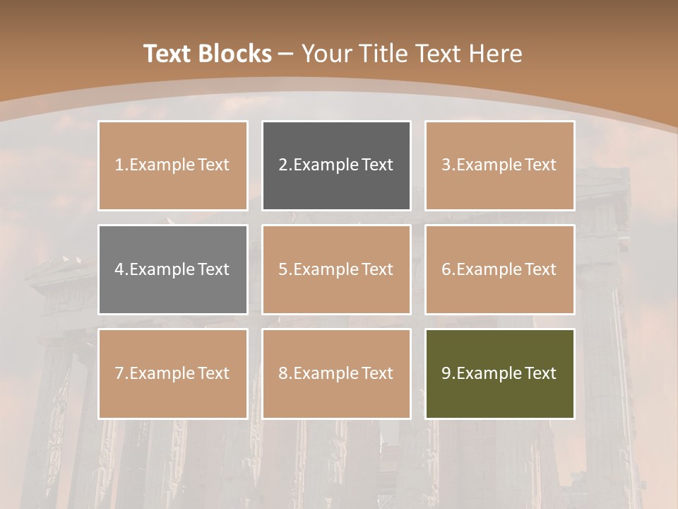 Greece Temple Cloud PowerPoint Template