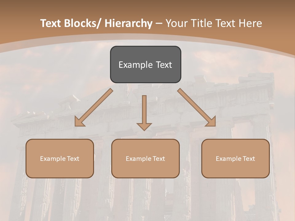Greece Temple Cloud PowerPoint Template