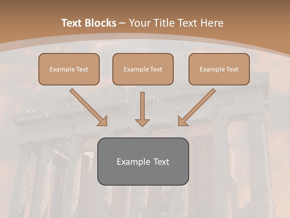 Greece Temple Cloud PowerPoint Template