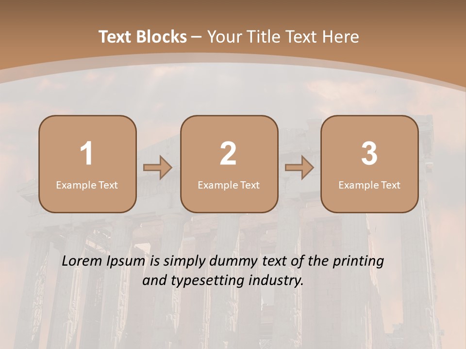 Greece Temple Cloud PowerPoint Template