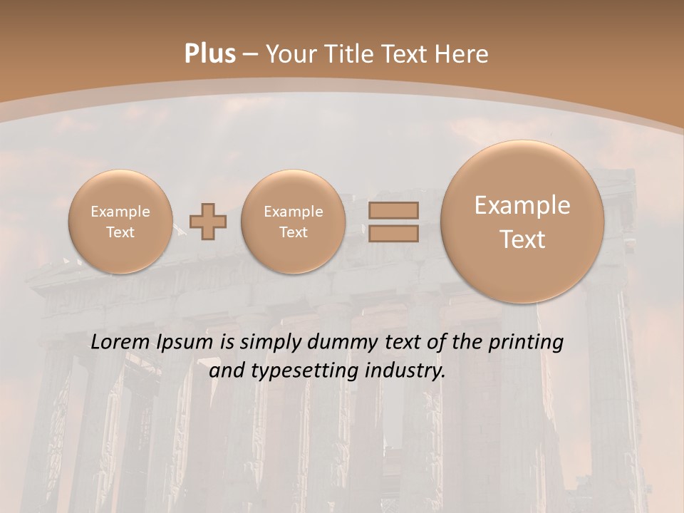 Greece Temple Cloud PowerPoint Template