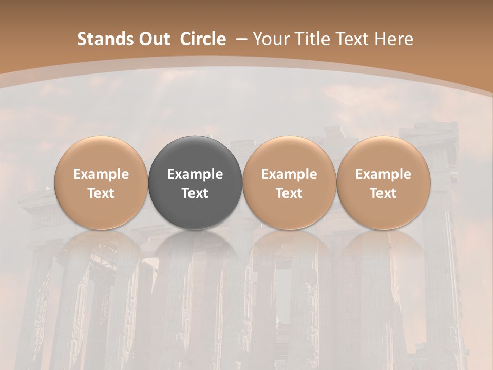 Greece Temple Cloud PowerPoint Template