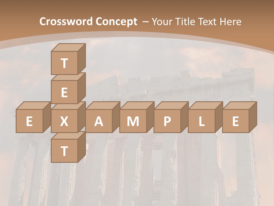 Greece Temple Cloud PowerPoint Template