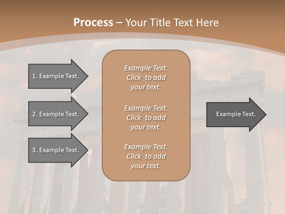 Greece Temple Cloud PowerPoint Template