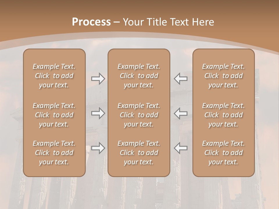 Greece Temple Cloud PowerPoint Template