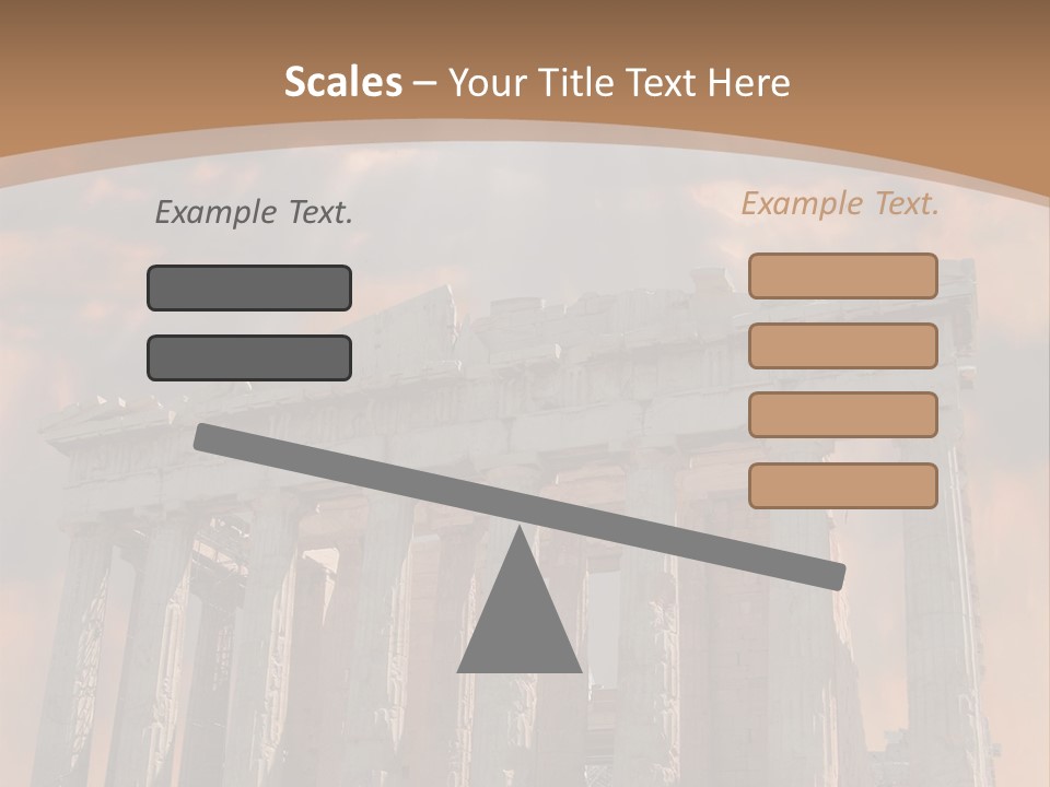 Greece Temple Cloud PowerPoint Template