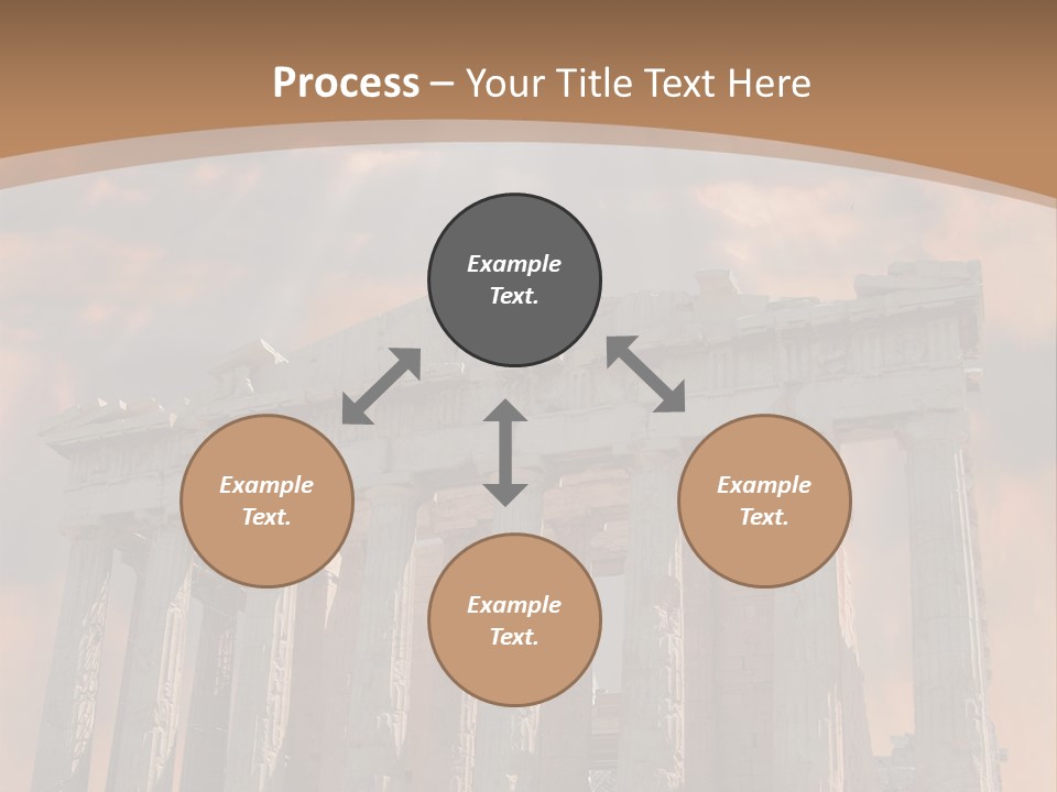 Greece Temple Cloud PowerPoint Template