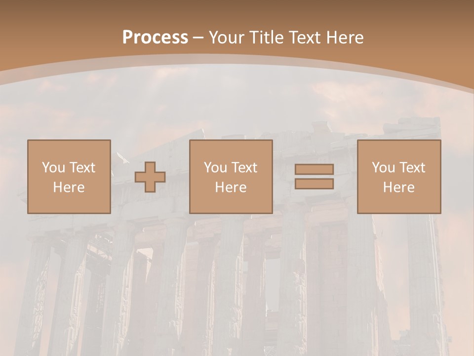Greece Temple Cloud PowerPoint Template