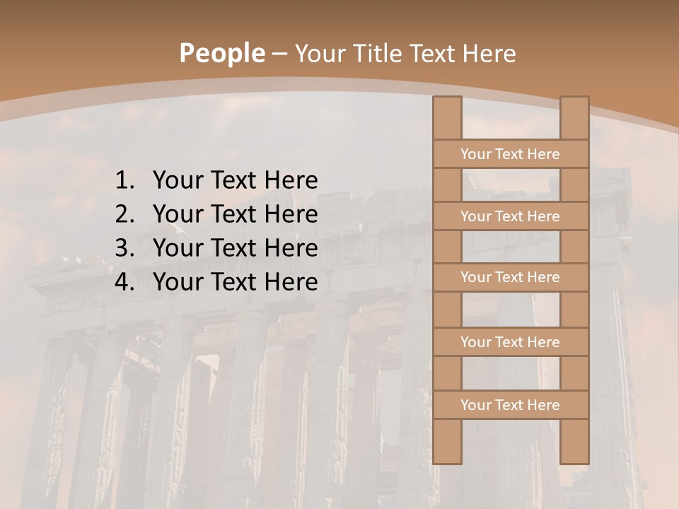 Greece Temple Cloud PowerPoint Template
