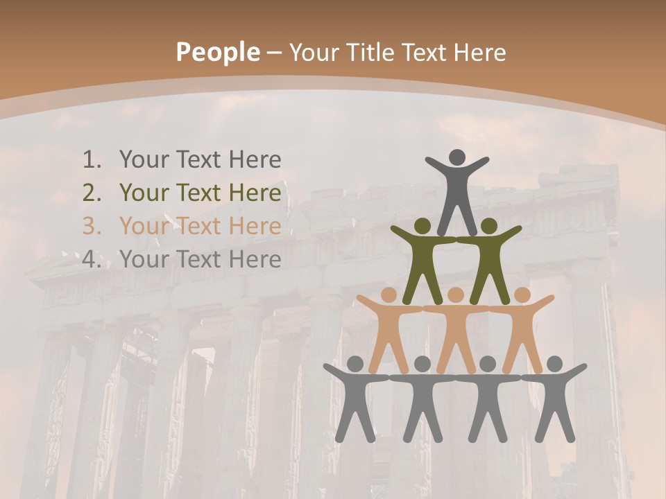 Greece Temple Cloud PowerPoint Template