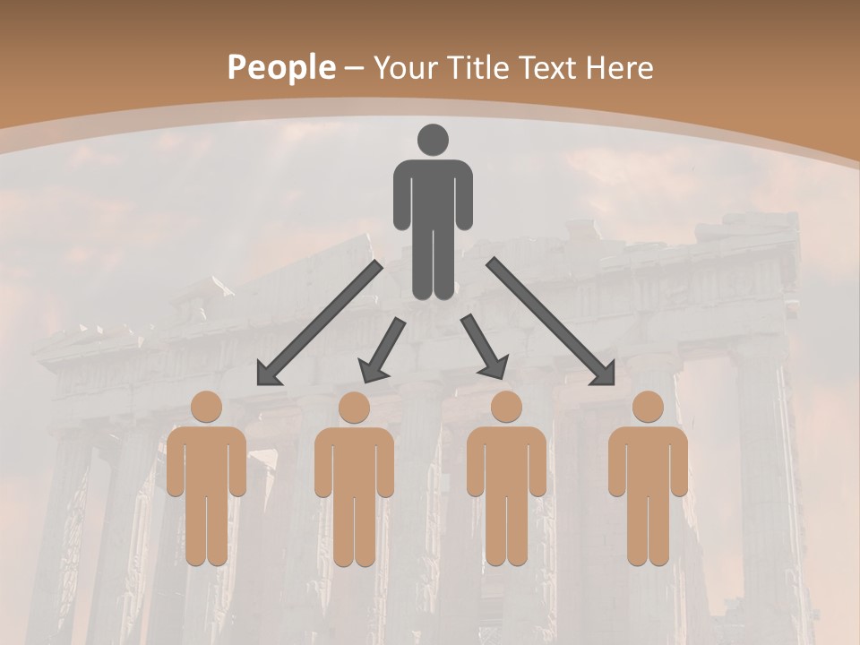 Greece Temple Cloud PowerPoint Template