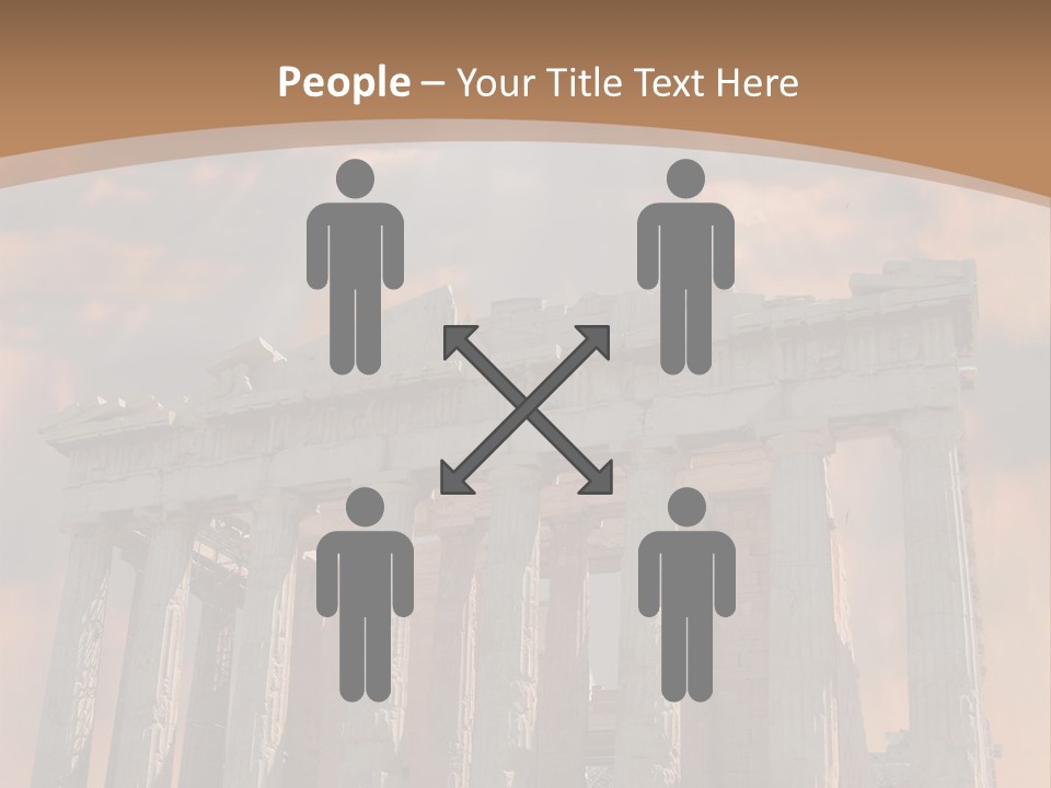Greece Temple Cloud PowerPoint Template