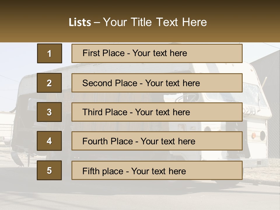 Damaged Repair Land PowerPoint Template