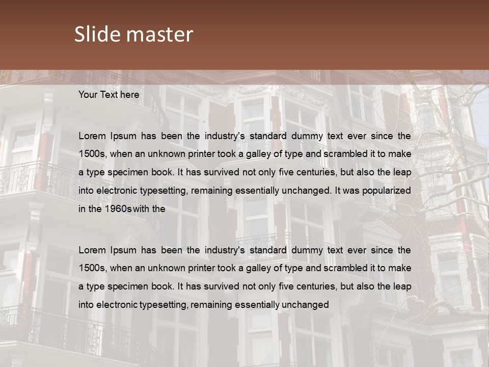 Posh Fashionable Town PowerPoint Template