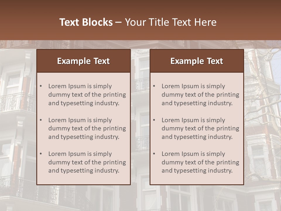 Posh Fashionable Town PowerPoint Template