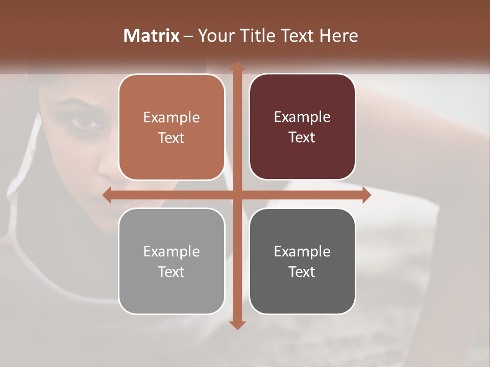 A Woman Is Doing Push Ups On The Beach PowerPoint Template