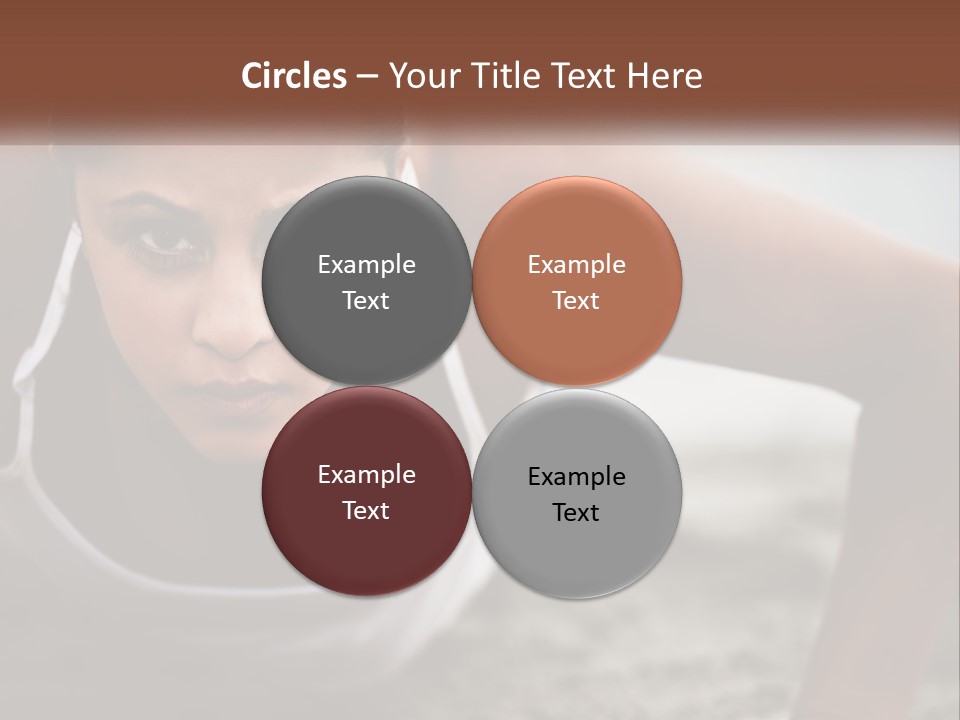 A Woman Is Doing Push Ups On The Beach PowerPoint Template