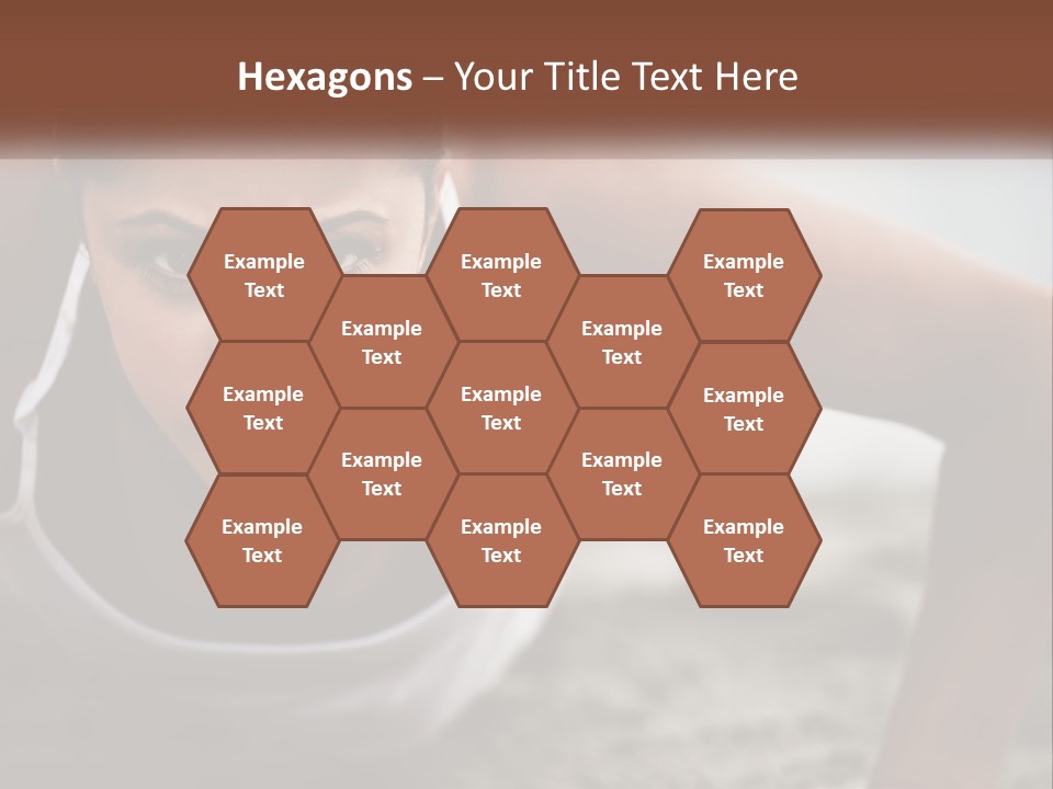 A Woman Is Doing Push Ups On The Beach PowerPoint Template