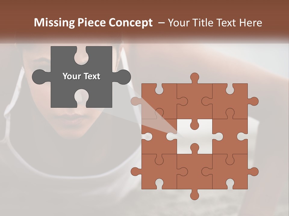 A Woman Is Doing Push Ups On The Beach PowerPoint Template