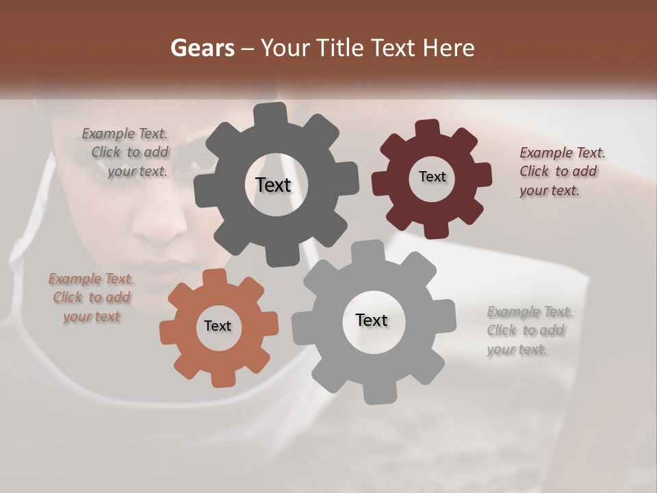 A Woman Is Doing Push Ups On The Beach PowerPoint Template