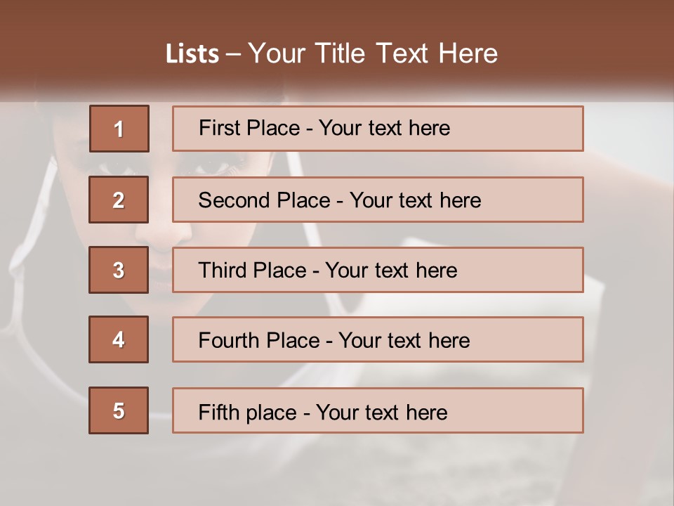 A Woman Is Doing Push Ups On The Beach PowerPoint Template