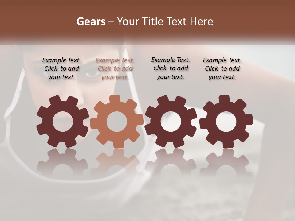 A Woman Is Doing Push Ups On The Beach PowerPoint Template