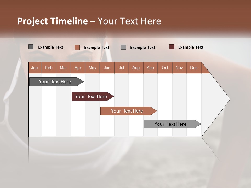 A Woman Is Doing Push Ups On The Beach PowerPoint Template