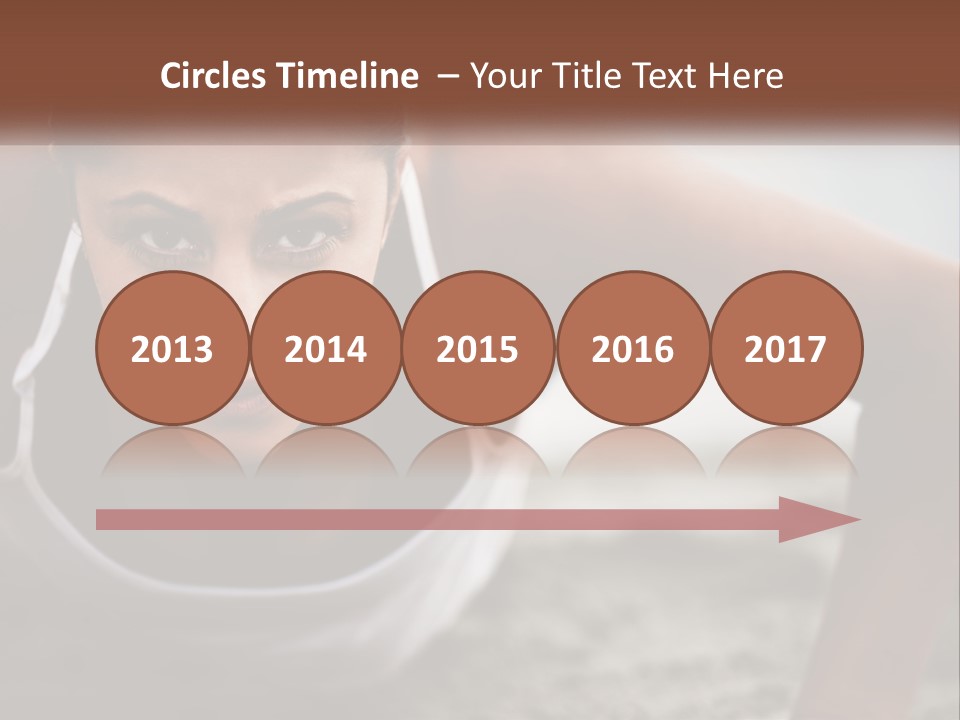 A Woman Is Doing Push Ups On The Beach PowerPoint Template