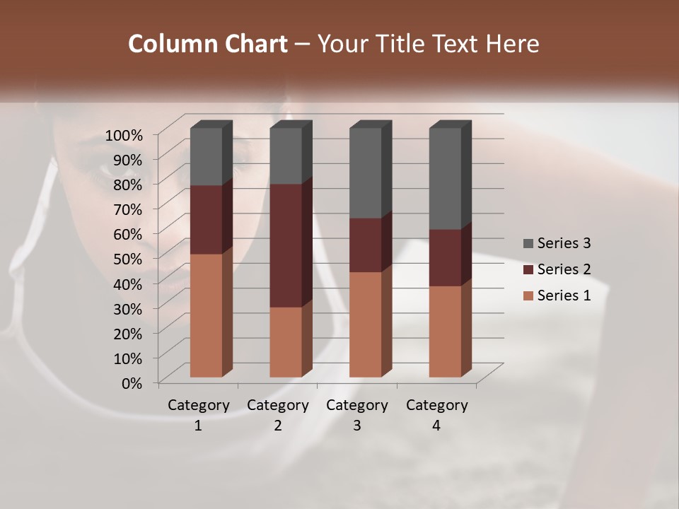 A Woman Is Doing Push Ups On The Beach PowerPoint Template