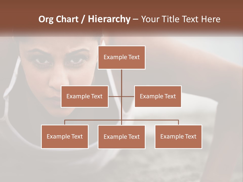 A Woman Is Doing Push Ups On The Beach PowerPoint Template