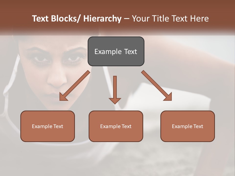 A Woman Is Doing Push Ups On The Beach PowerPoint Template