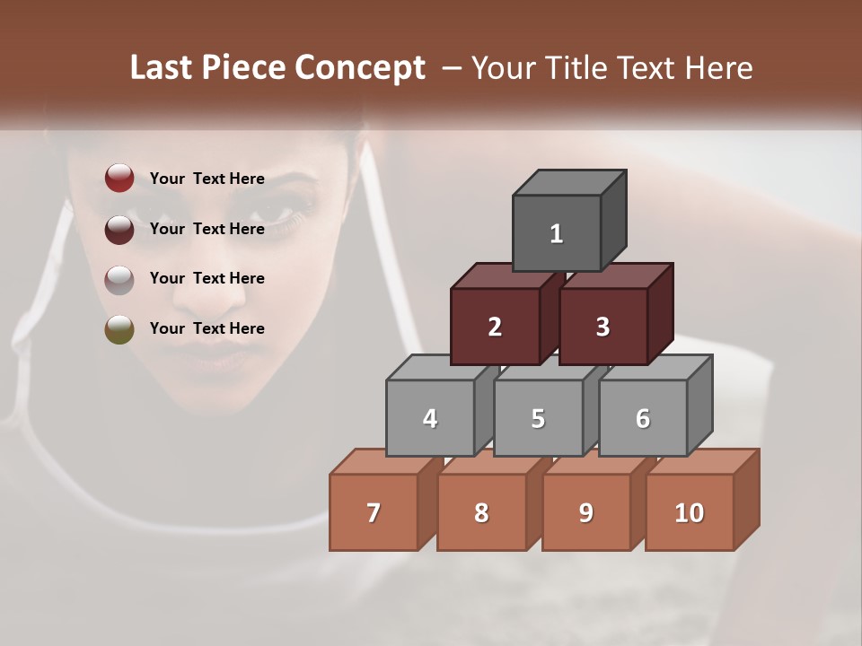 A Woman Is Doing Push Ups On The Beach PowerPoint Template