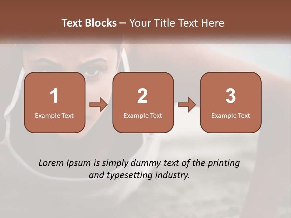 A Woman Is Doing Push Ups On The Beach PowerPoint Template