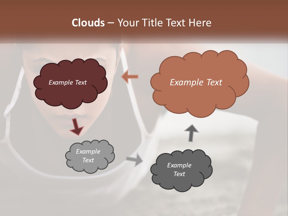 A Woman Is Doing Push Ups On The Beach PowerPoint Template