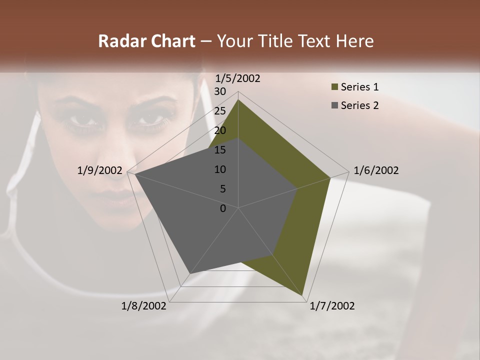 A Woman Is Doing Push Ups On The Beach PowerPoint Template