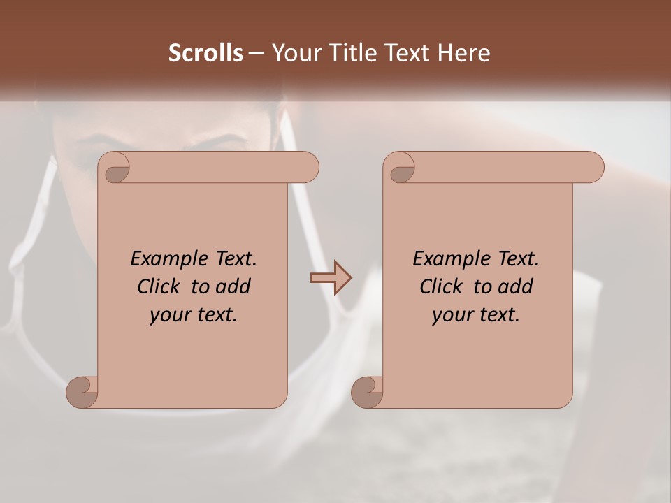 A Woman Is Doing Push Ups On The Beach PowerPoint Template