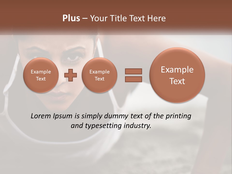 A Woman Is Doing Push Ups On The Beach PowerPoint Template