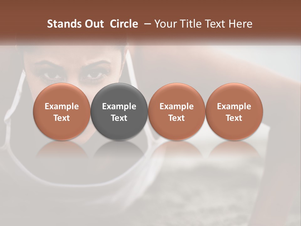 A Woman Is Doing Push Ups On The Beach PowerPoint Template