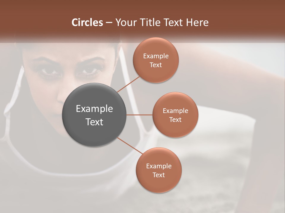 A Woman Is Doing Push Ups On The Beach PowerPoint Template