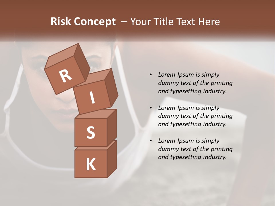 A Woman Is Doing Push Ups On The Beach PowerPoint Template