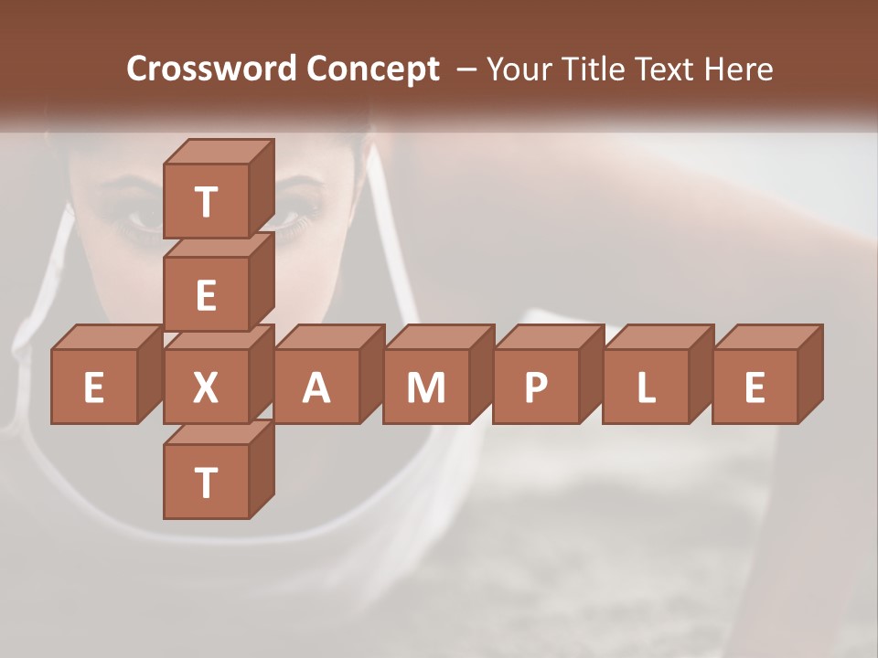 A Woman Is Doing Push Ups On The Beach PowerPoint Template