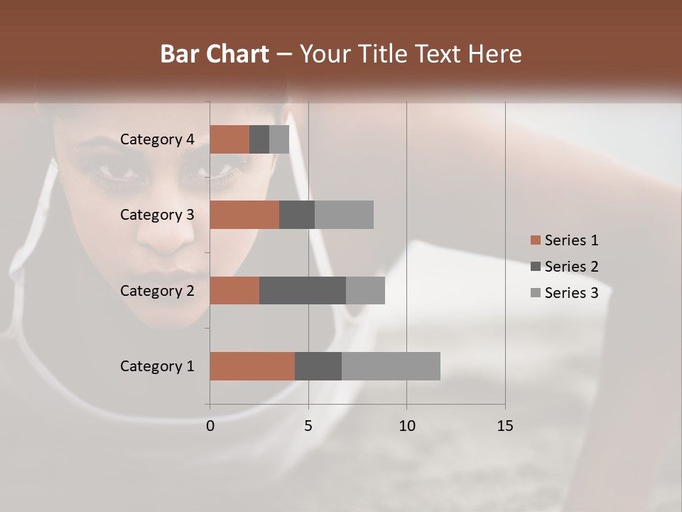 A Woman Is Doing Push Ups On The Beach PowerPoint Template