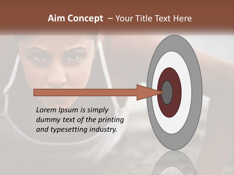 A Woman Is Doing Push Ups On The Beach PowerPoint Template