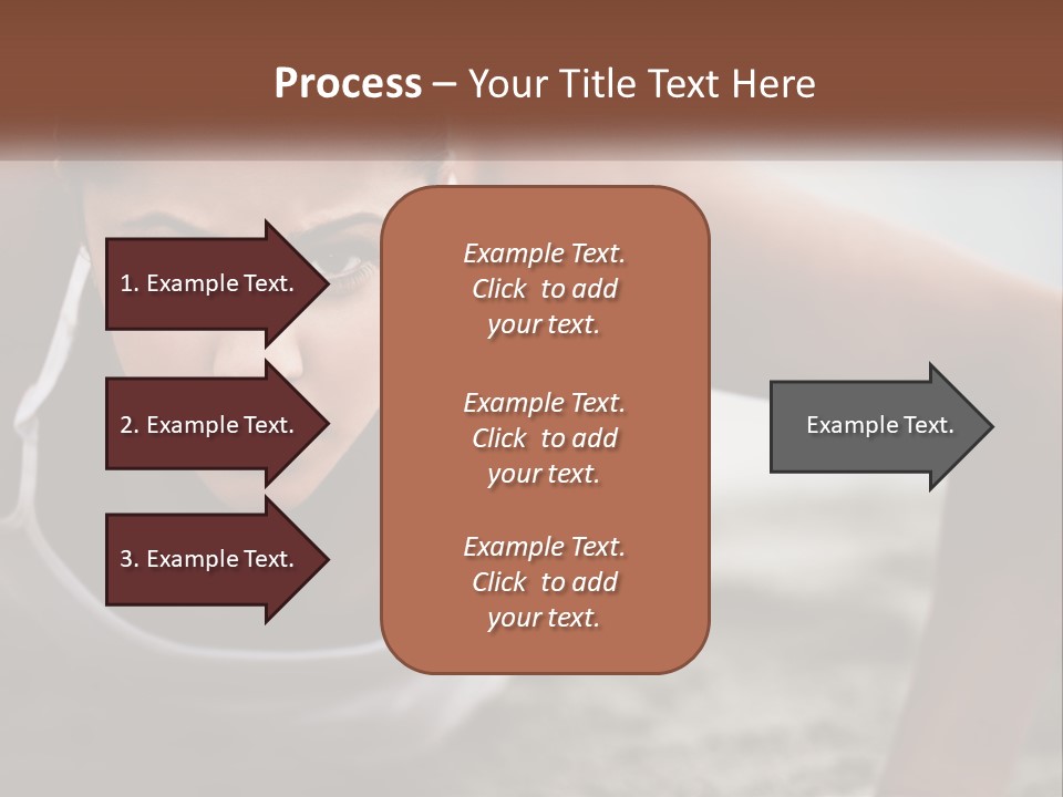 A Woman Is Doing Push Ups On The Beach PowerPoint Template