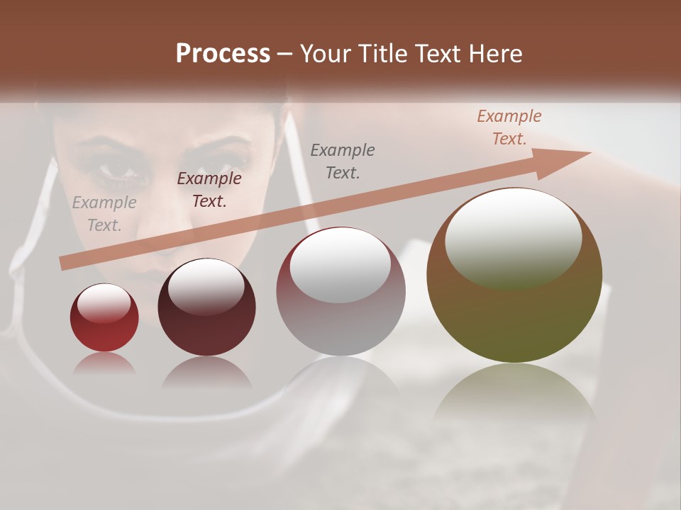 A Woman Is Doing Push Ups On The Beach PowerPoint Template